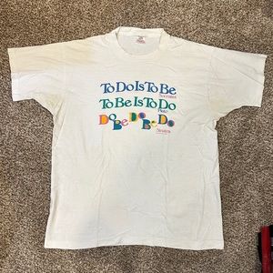 Vintage Colorful Single-Stitch Frank Sinatra Plato Socrates Size XL T-Shirt